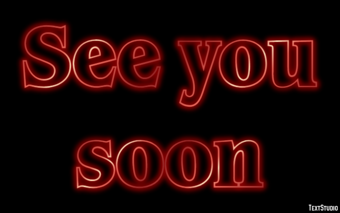 See you soon Эффект текста
