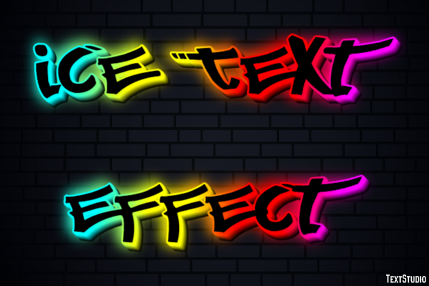 Ice Text Effect Efeito de texto