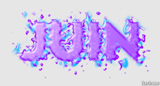 Juin Efeito de texto