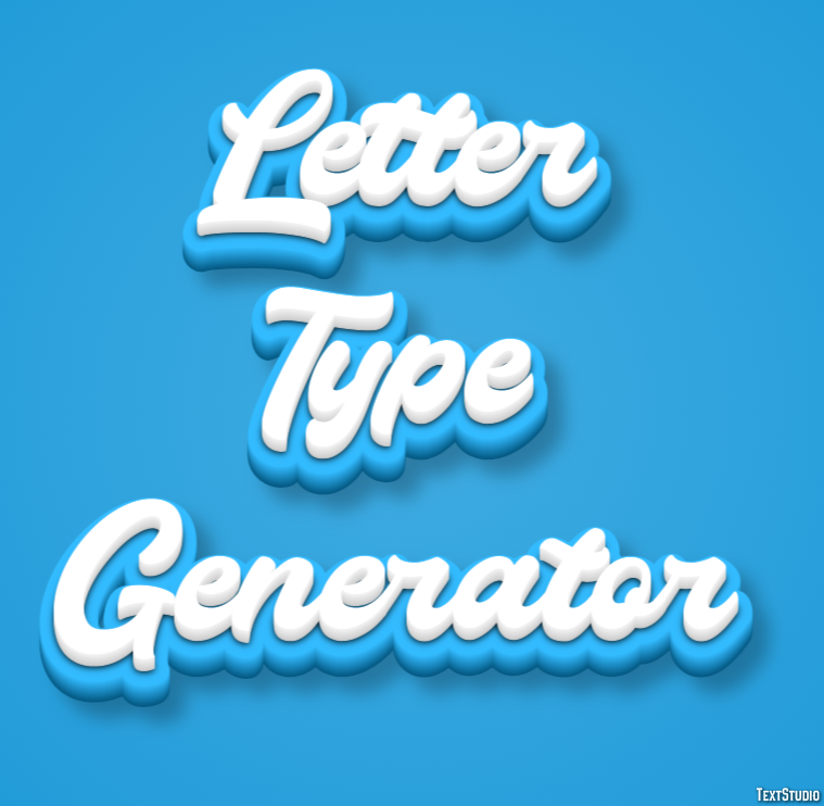 Letter Type Generator Effetto testo