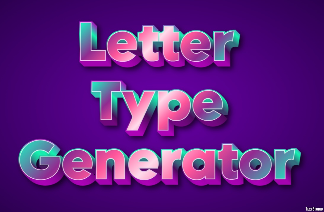Letter Type Generator Effetto testo