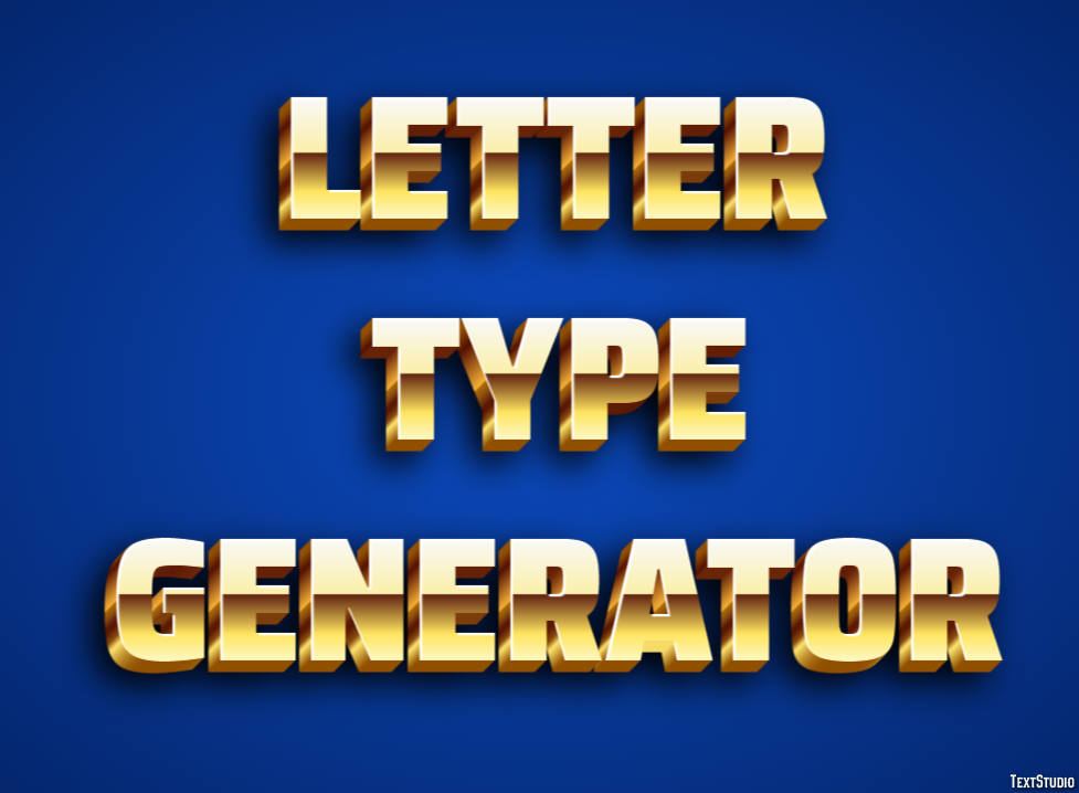Letter Type Generator Effetto testo