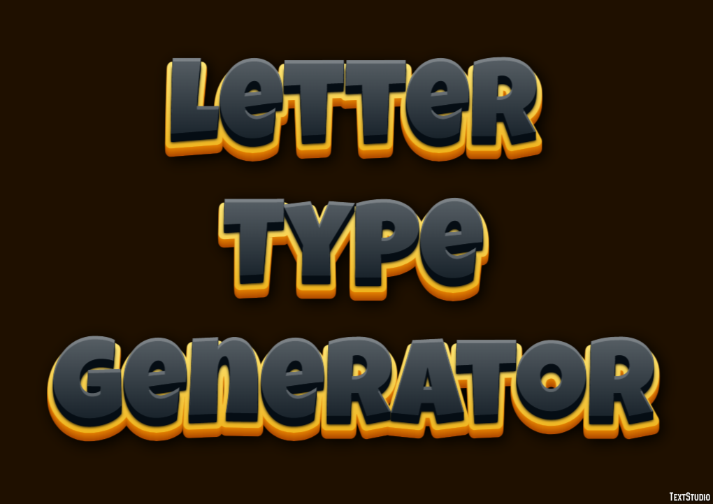 Letter Type Generator Effetto testo