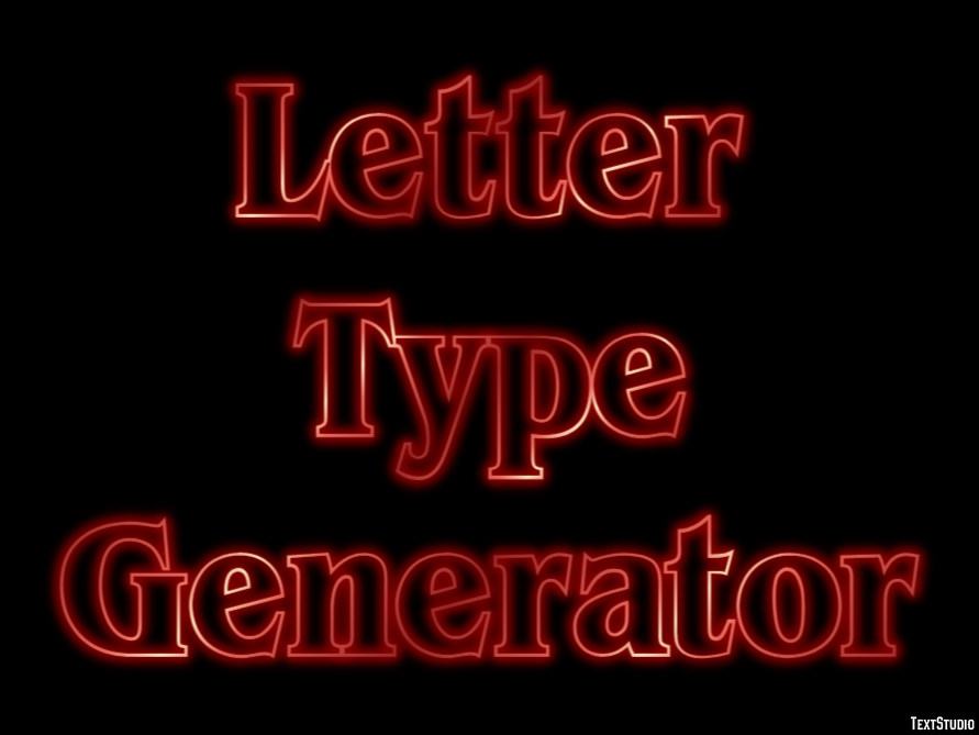 Letter Type Generator Effetto testo