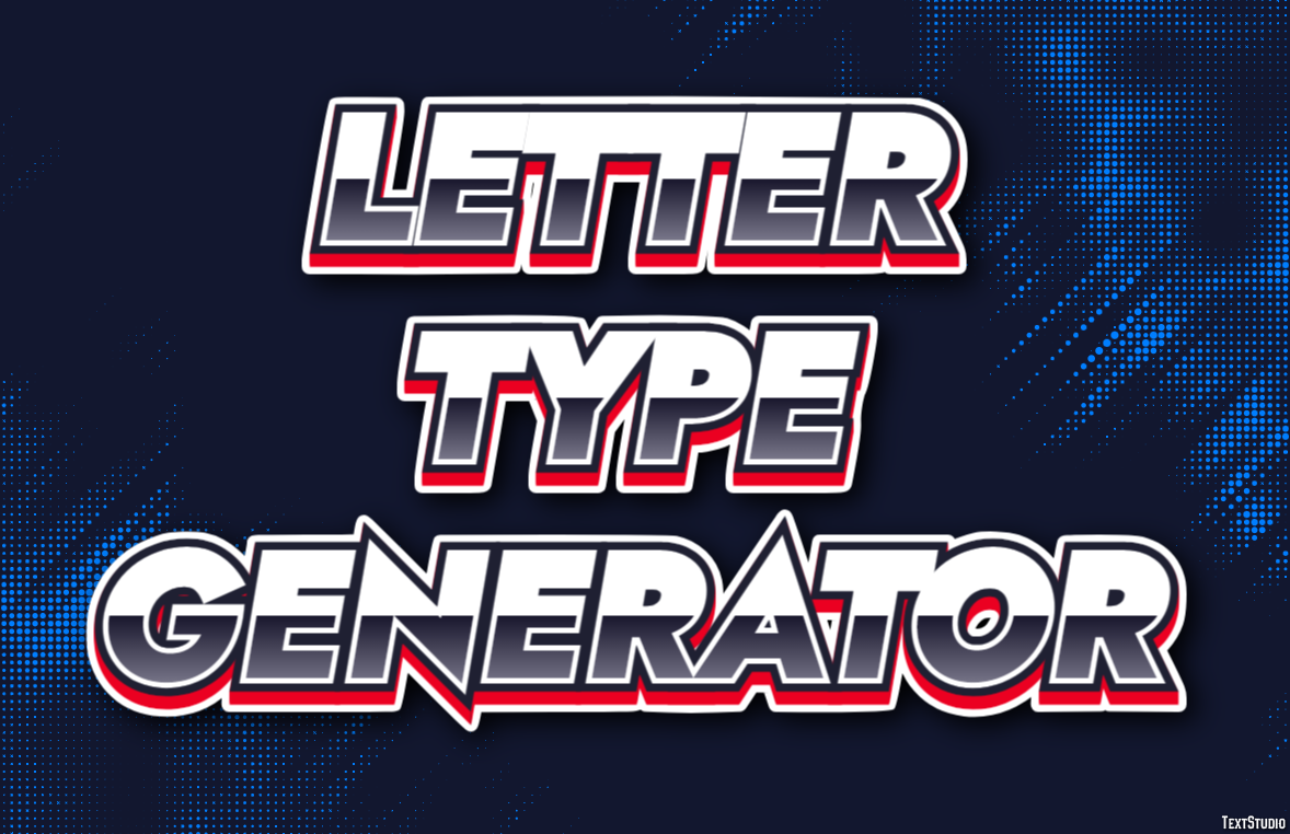 Letter Type Generator Effetto testo