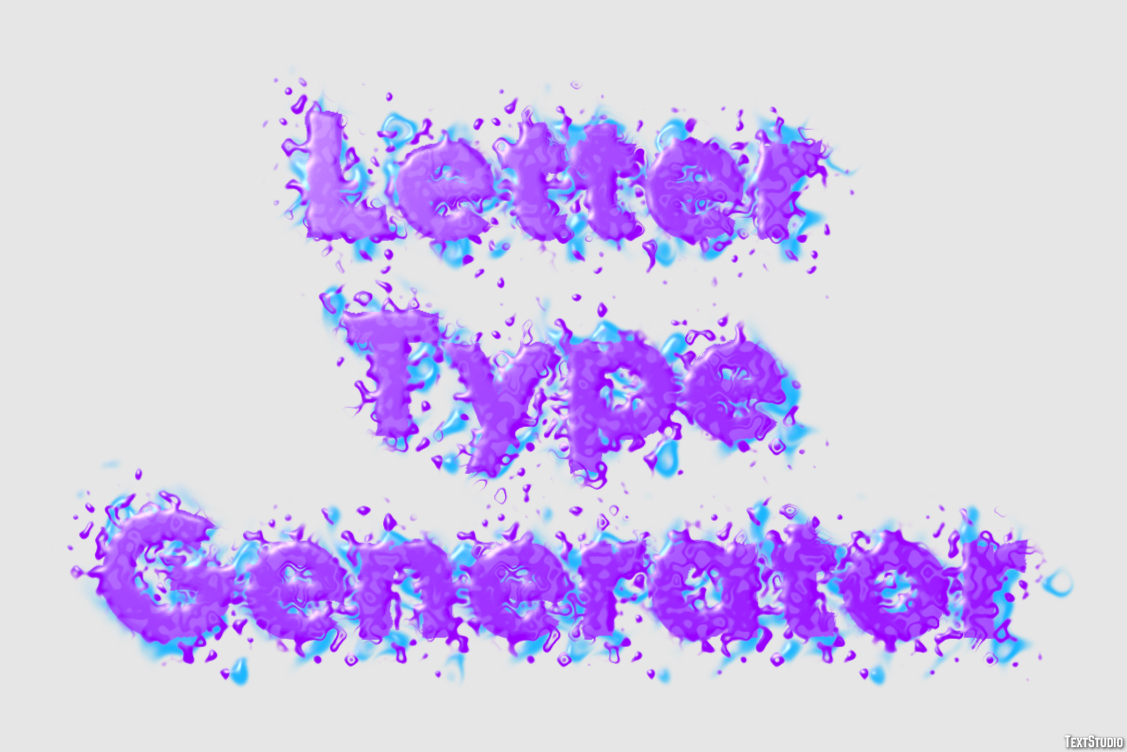 Letter Type Generator Effetto testo