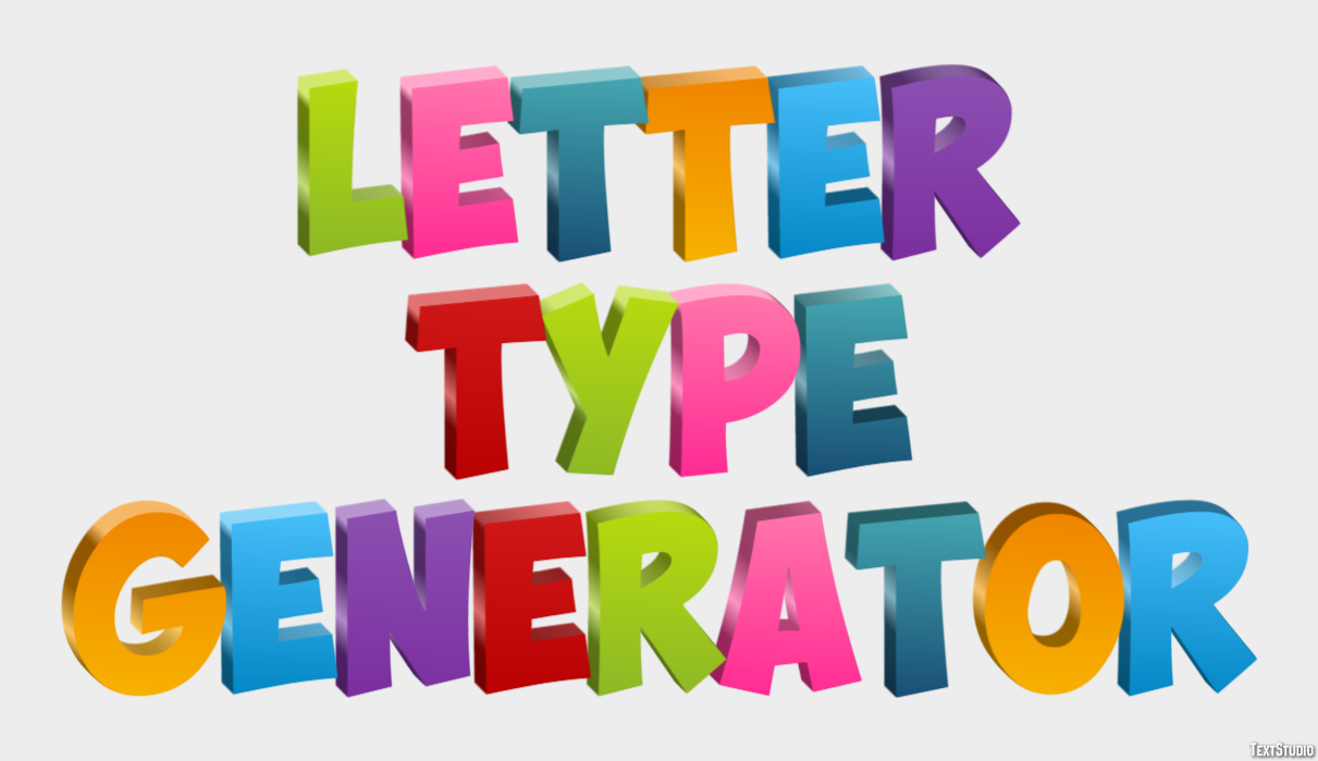 Letter Type Generator Effetto testo