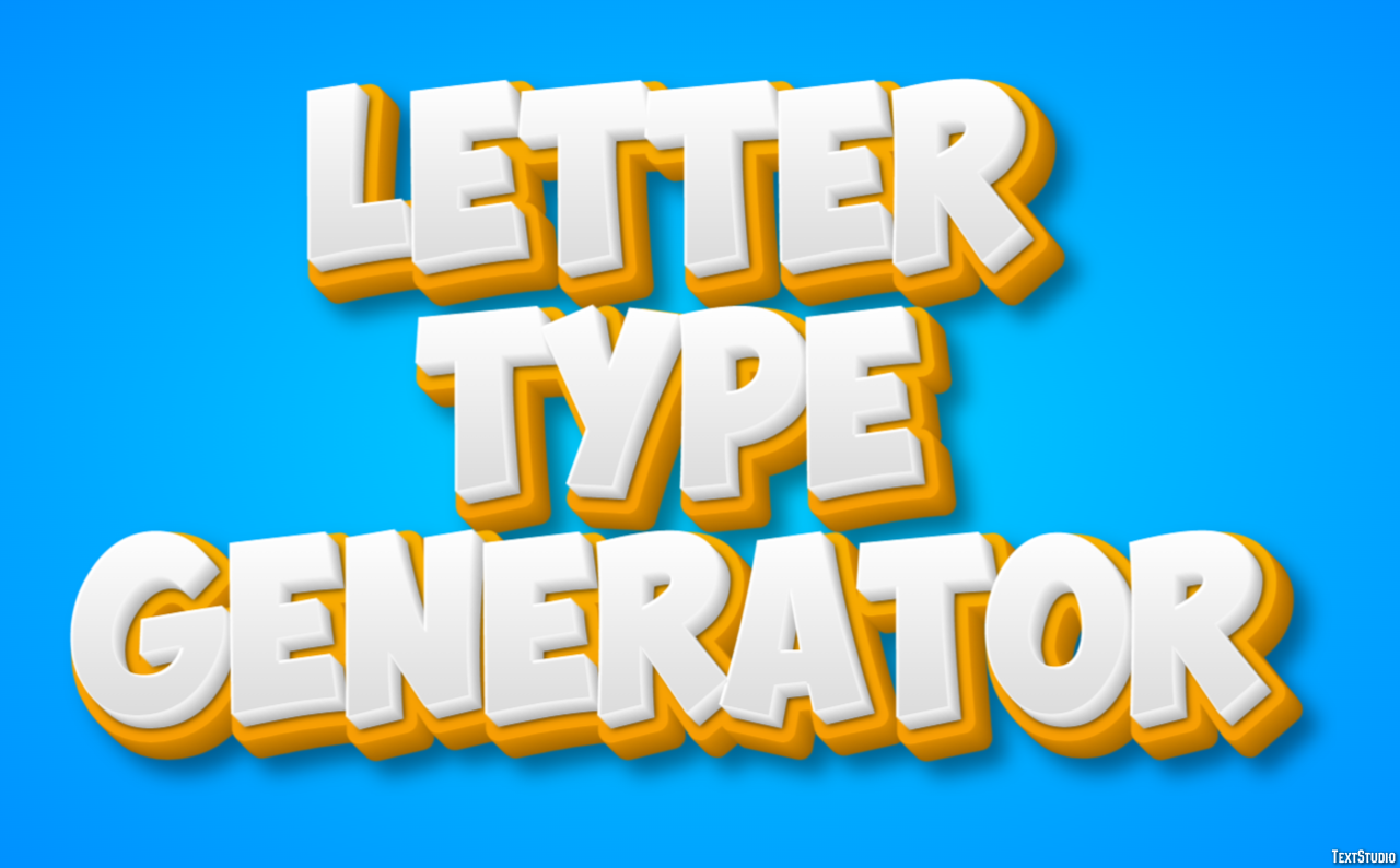 Letter Type Generator Effetto testo