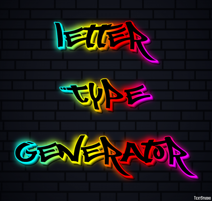 Letter Type Generator Effetto testo