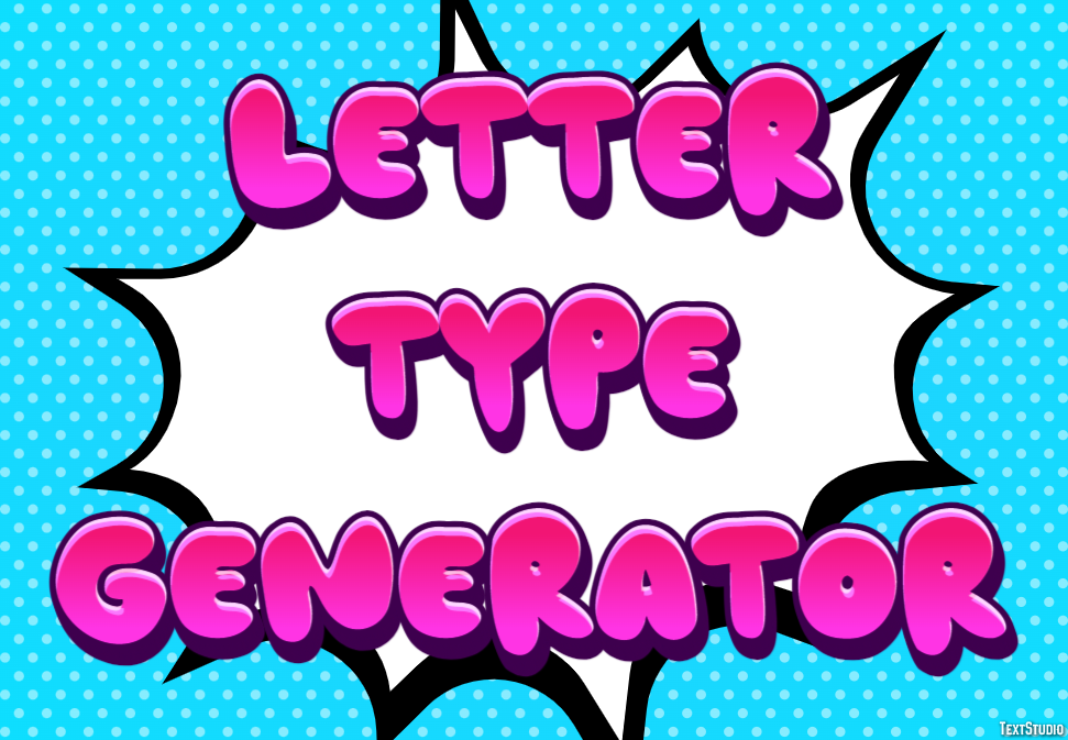 Letter Type Generator Effetto testo