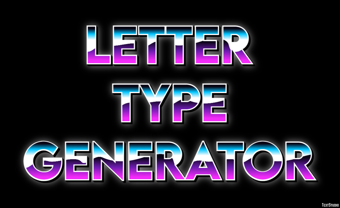 Letter Type Generator Effetto testo