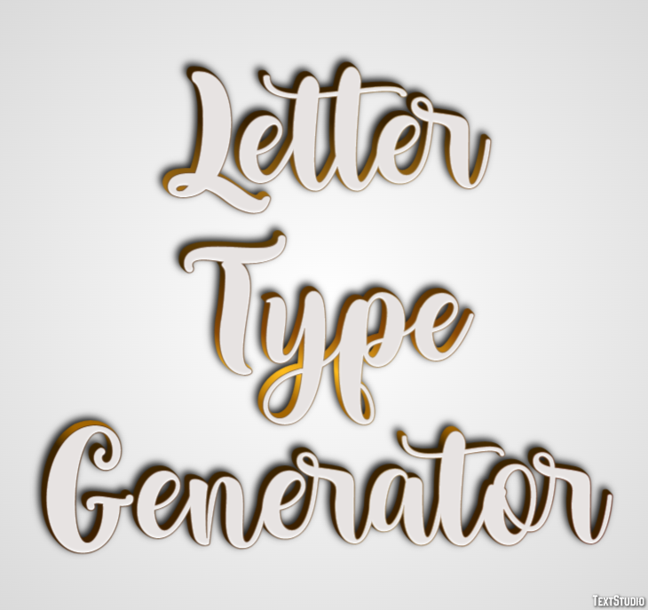 Letter Type Generator Effetto testo
