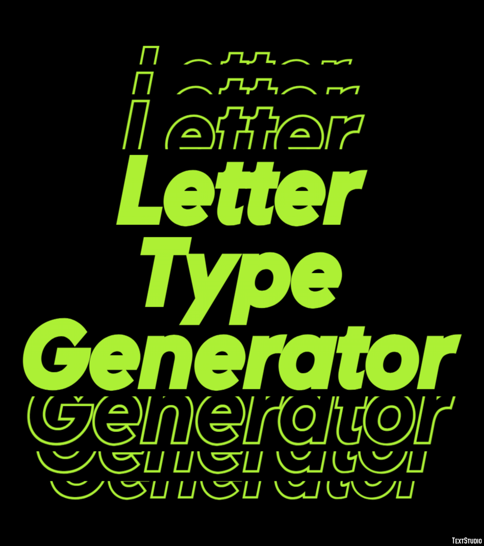 Letter Type Generator Effetto testo