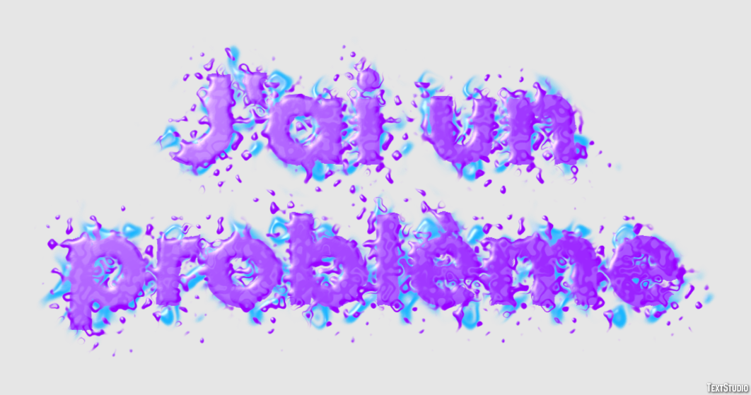 J'ai un problème Effet de texte