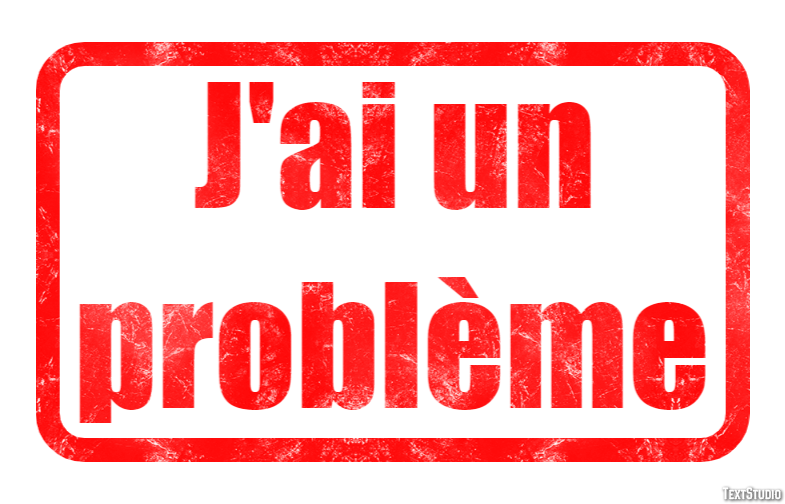 J'ai un problème Effet de Texte