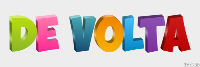 De volta Efeito do texto