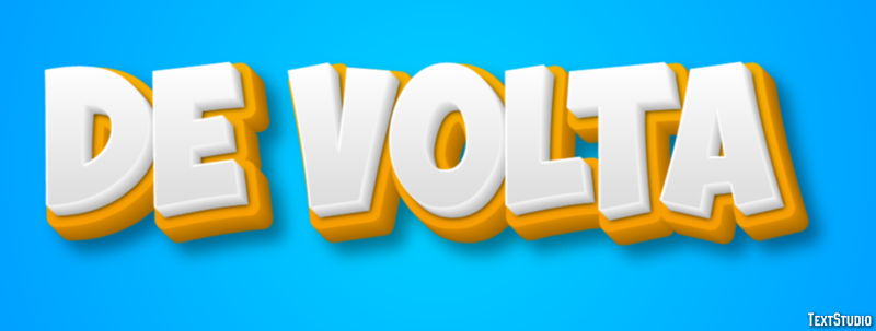 De volta テキスト効果