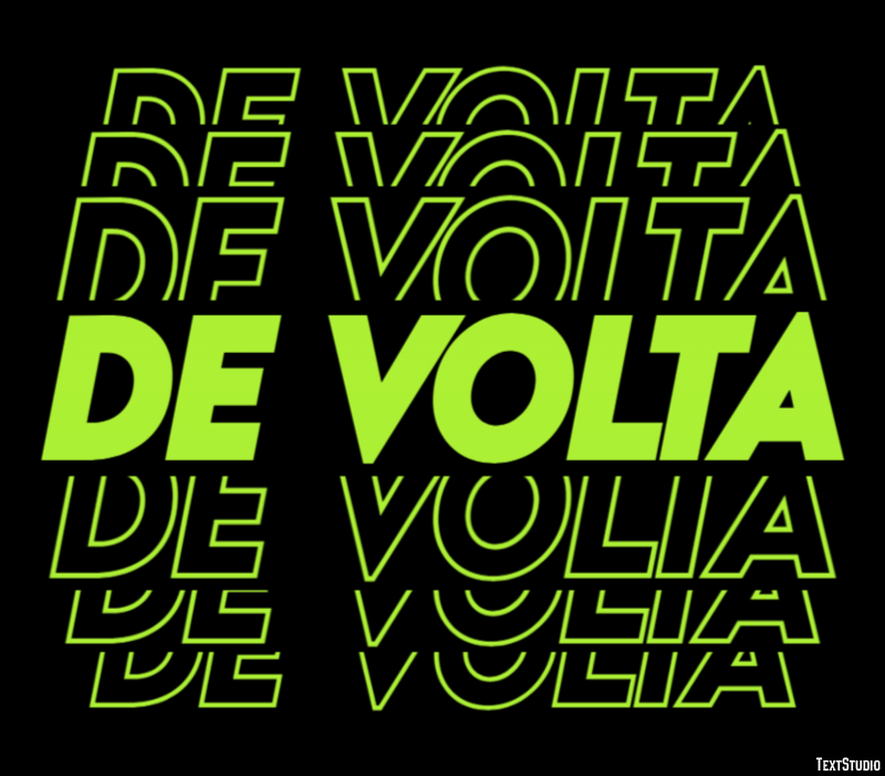 De volta Efeito do texto