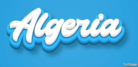 Algeria Эффект текста
