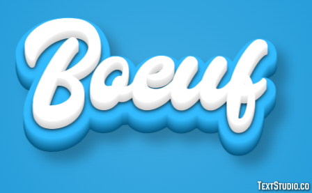 Boeuf Texteffekt