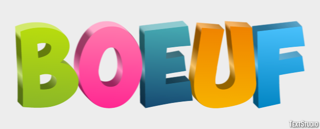 Boeuf Texteffekt