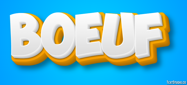Boeuf Tekst effect