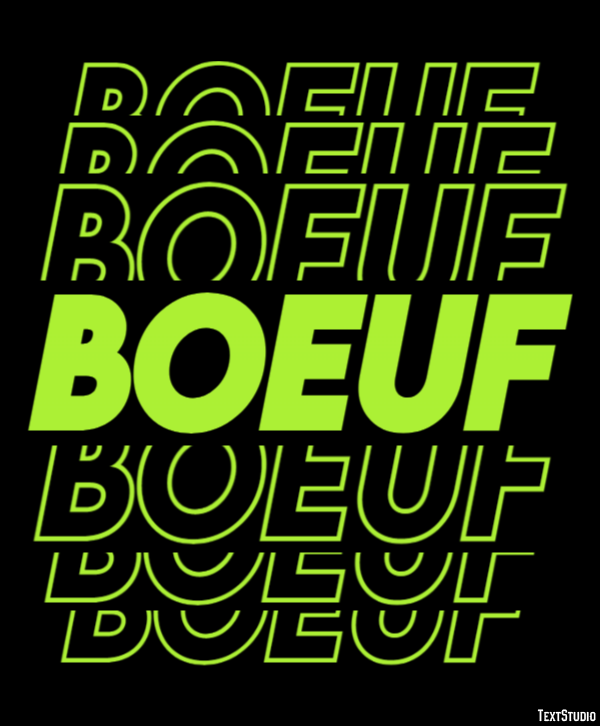 Boeuf Tekst Effect