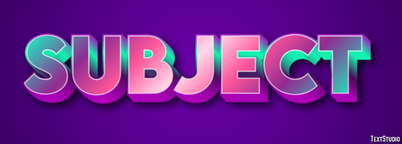 Subject Text Effect