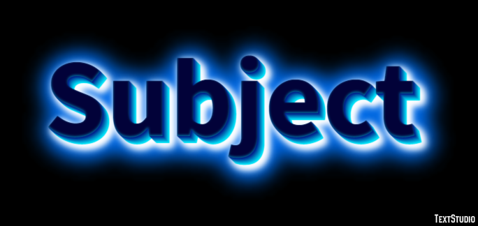 Subject Text Effect