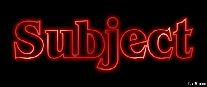 Subject Text Effect