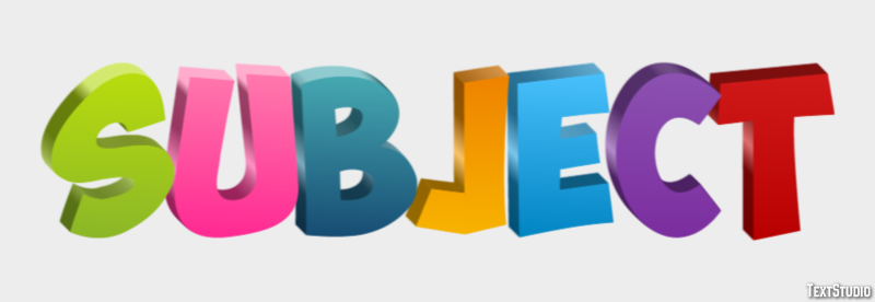 Subject Text Effect