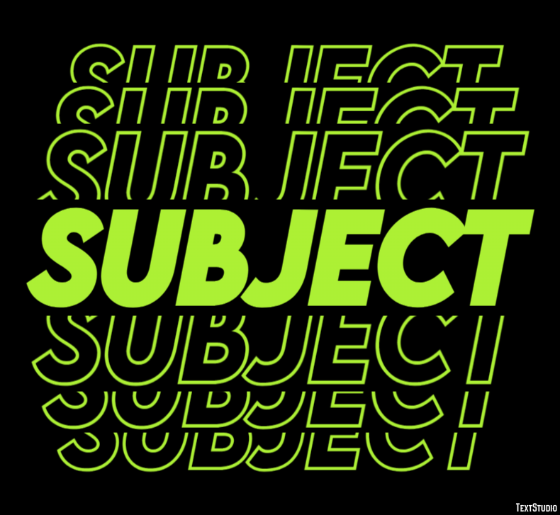 Subject Text Effect