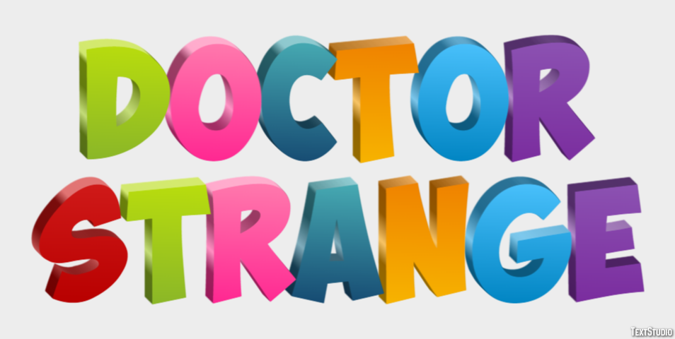 Doctor Strange Effetto testo