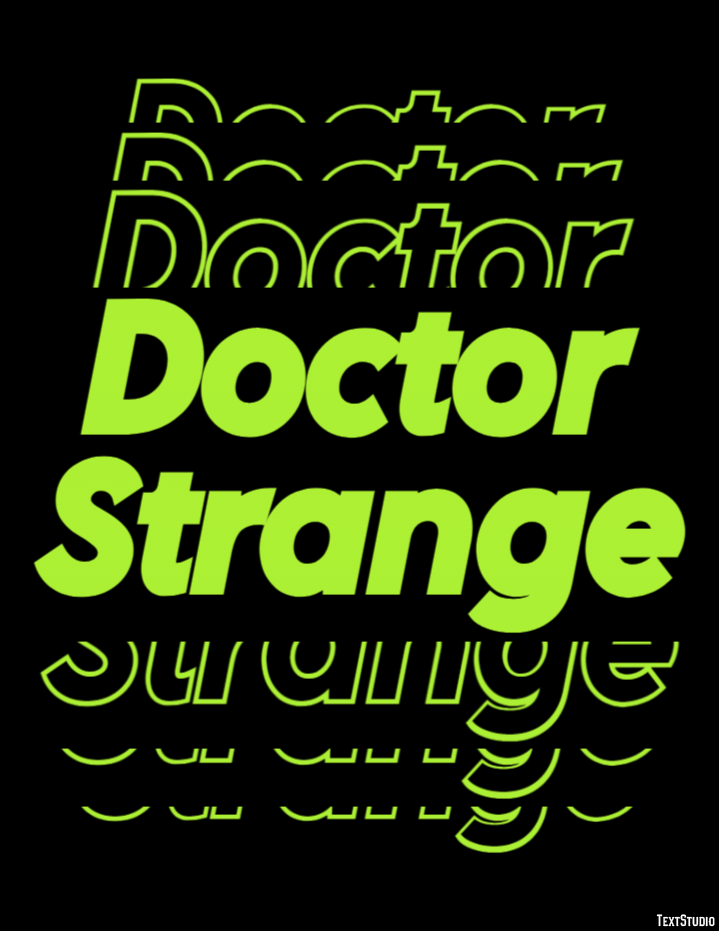Doctor Strange Effetto testo
