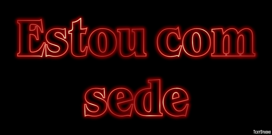 Estou com sede Text Effect