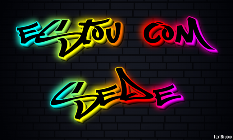 Estou com sede Efeito do texto