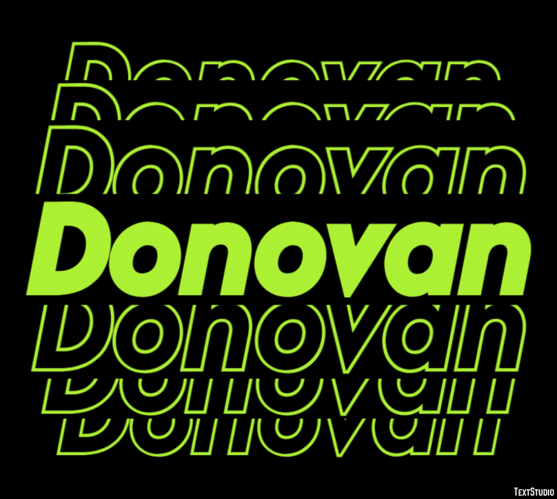 Donovan Tekst effect