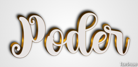 Poder Efeito de texto