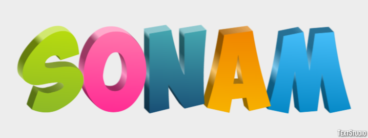 Sonam Texteffekt