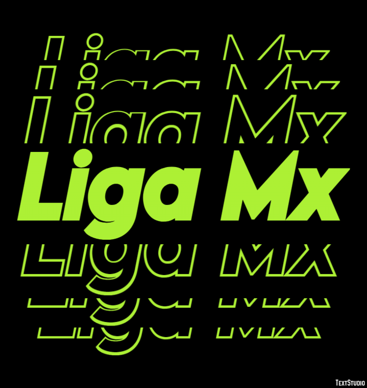 Liga Mx Efeito de texto