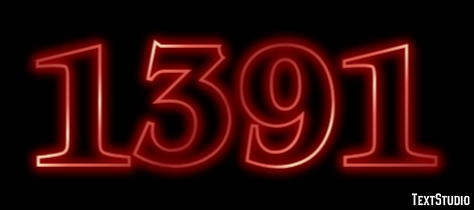 1391 Text effect