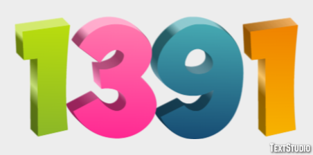 1391 Text Effect