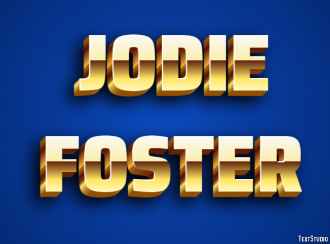 Jodie Foster Texteffekt