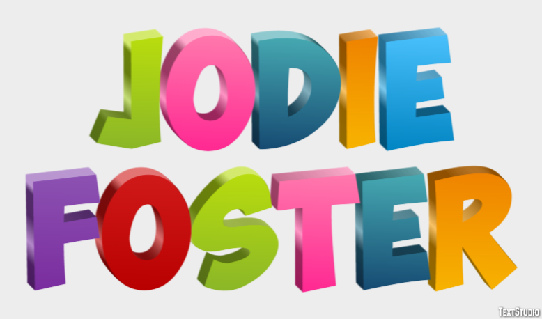 Jodie Foster Effetto testo
