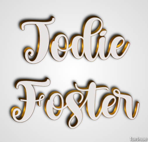 Jodie Foster Texteffekt