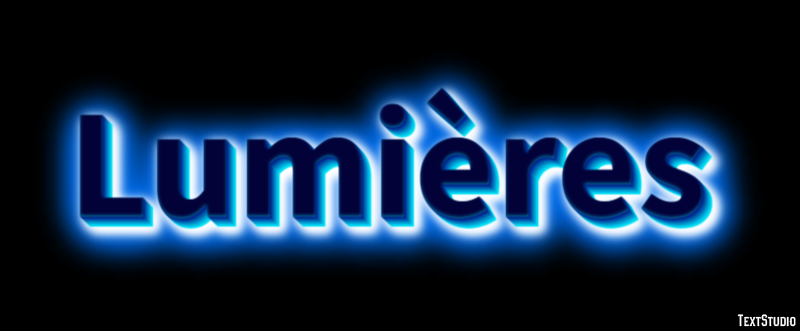 Lumières Effet de texte