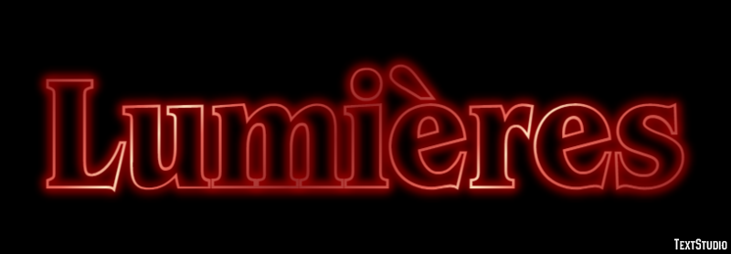 Lumières Effet de Texte