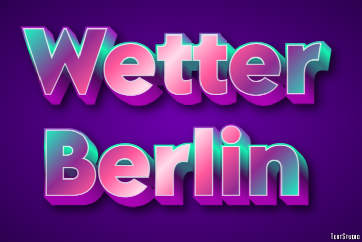 Wetter Berlin Efeito de texto