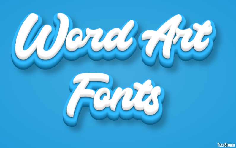 Word Art Fonts Effetto testo