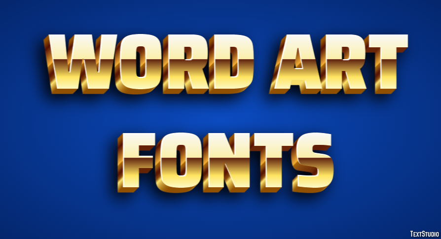Word Art Fonts Effetto testo